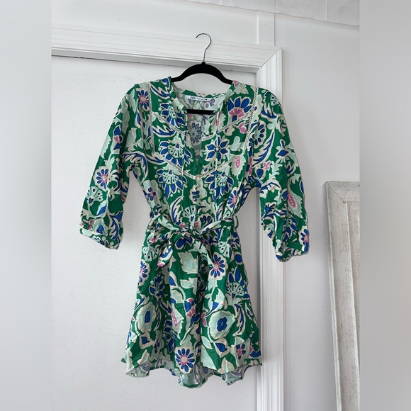 Zara printed dress with tie waist - Picture 1 of 3